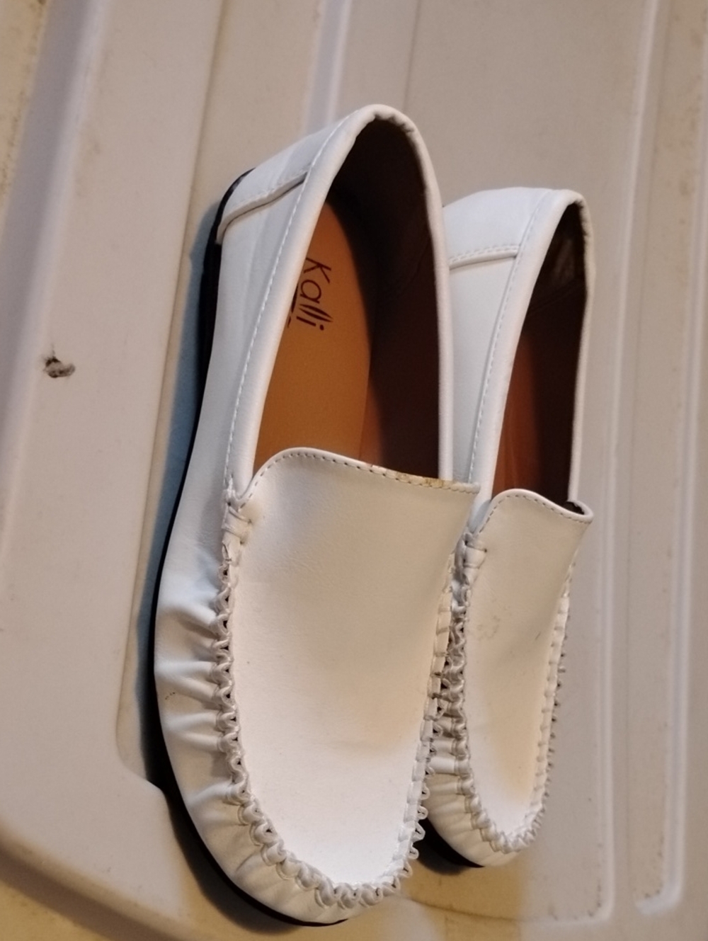 Kalli White Women's Slip-On Loafers